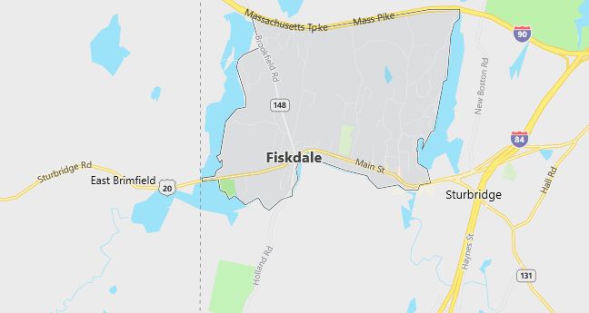 Map of Fiskdale, MA