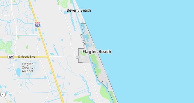 Map of Flagler Beach, FL