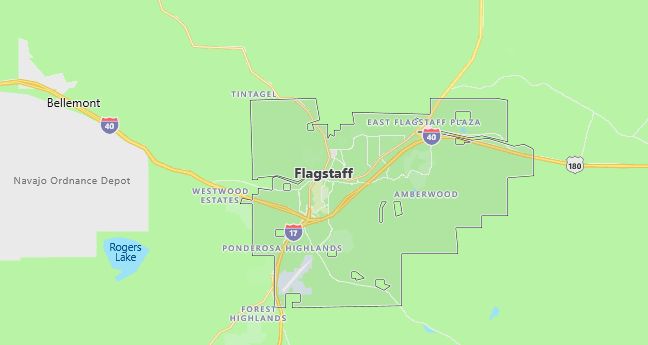 Map of Flagstaff, AZ