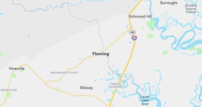 Map of Fleming, GA