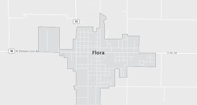 Map of Flora, IN