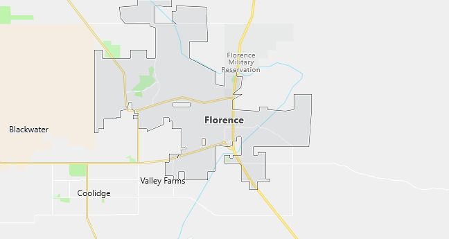 Map of Florence, AZ