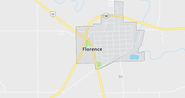 Map of Florence, KS