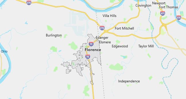 Map of Florence, KY