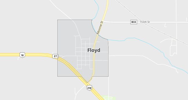 Map of Floyd, IA