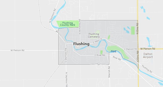 Map of Flushing, MI