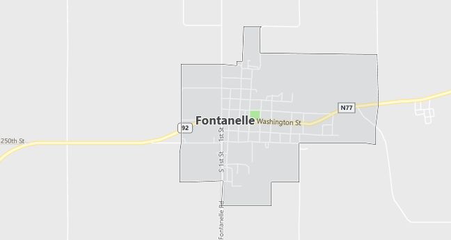 Map of Fontanelle, IA