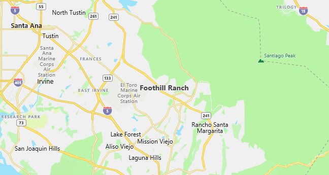 Map of Foothill Ranch, CA