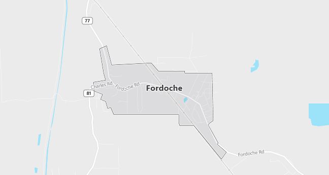 Map of Fordoche, LA