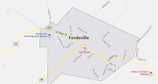 Map of Fordsville, KY