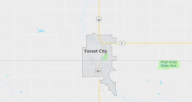 Map of Forest City, IA