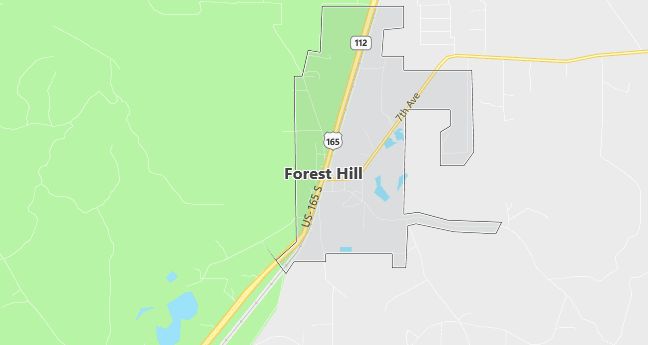 Map of Forest Hill, LA