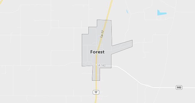 Map of Forest, LA