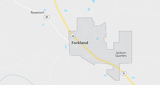 Map of Forkland, AL