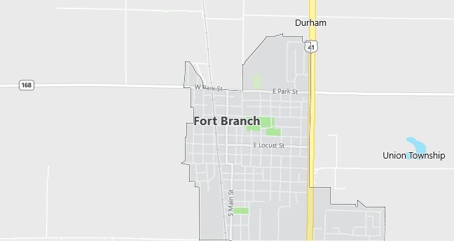 Map of Fort Branch, IN