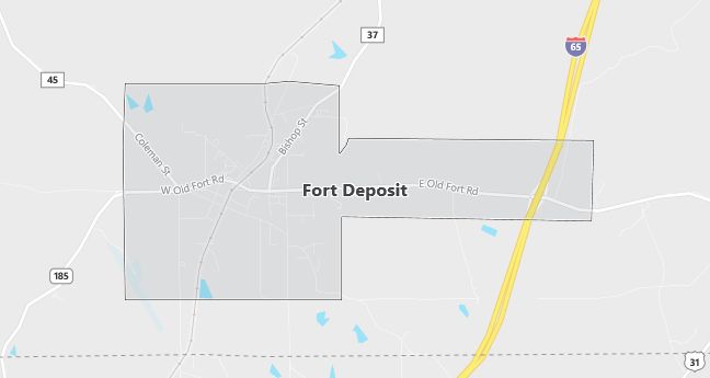 Map of Fort Deposit, AL