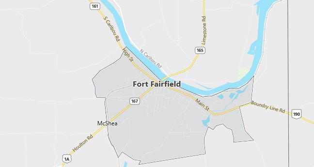 Map of Fort Fairfield, ME