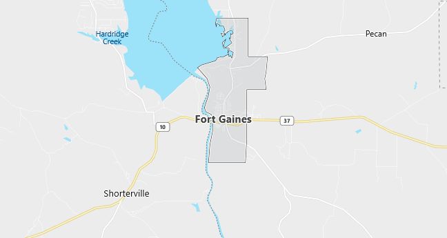 Map of Fort Gaines, GA