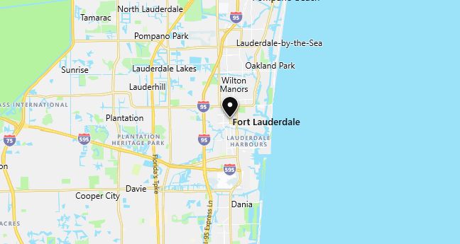 Map of Fort Lauderdale, FL