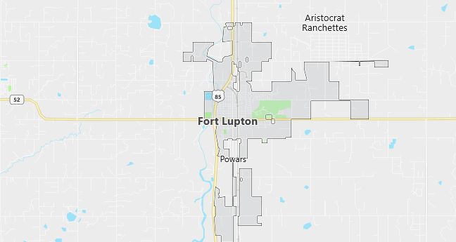 Map of Fort Lupton, CO