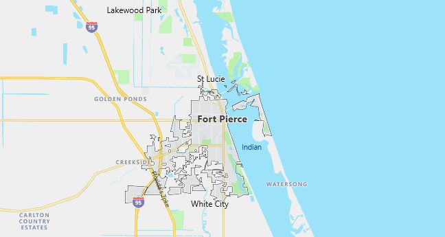 Map of Fort Pierce, FL