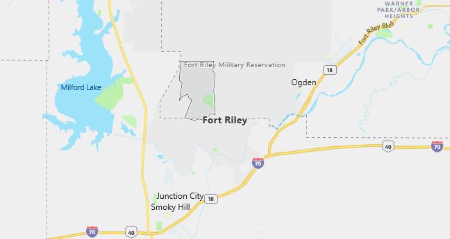 Map of Fort Riley, KS