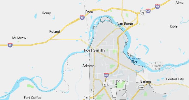 Map of Fort Smith, AR