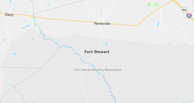 Map of Fort Stewart, GA