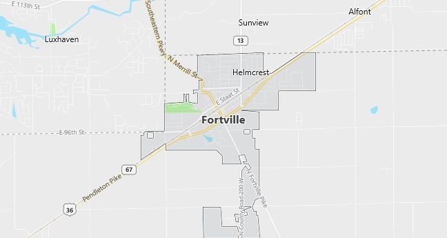 Map of Fortville, IN