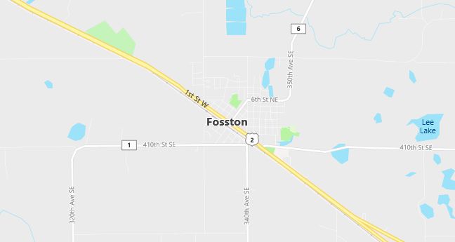 Map of Fosston, MN