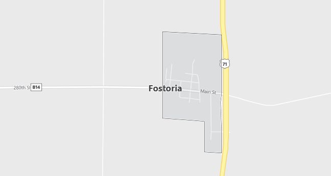 Map of Fostoria, IA