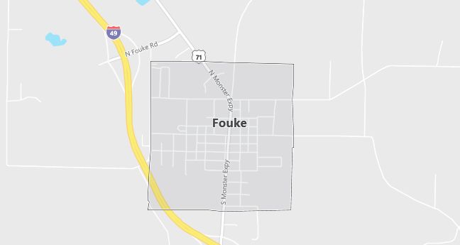 Map of Fouke, AR