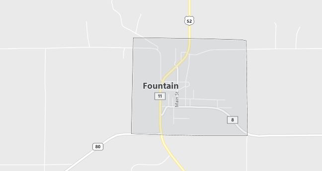 Map of Fountain, MN