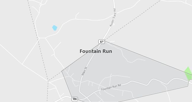 Map of Fountain Run, KY