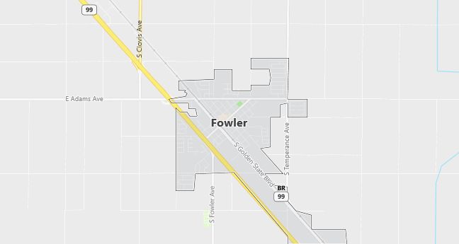 Map of Fowler, CA