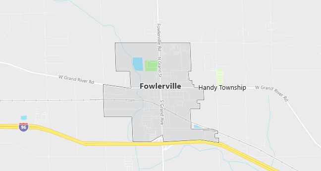 Map of Fowlerville, MI