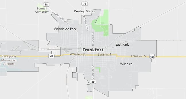 Map of Frankfort, IN