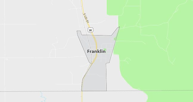 Map of Franklin, ID