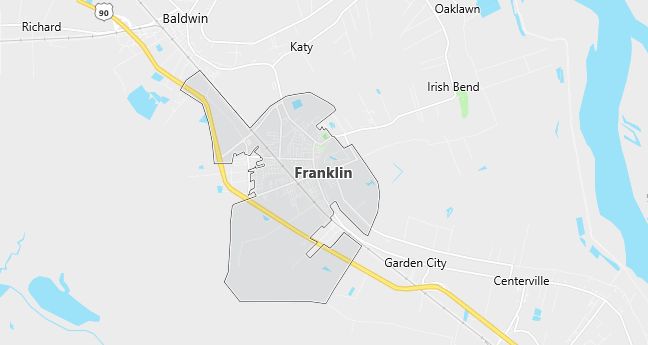 Map of Franklin, LA