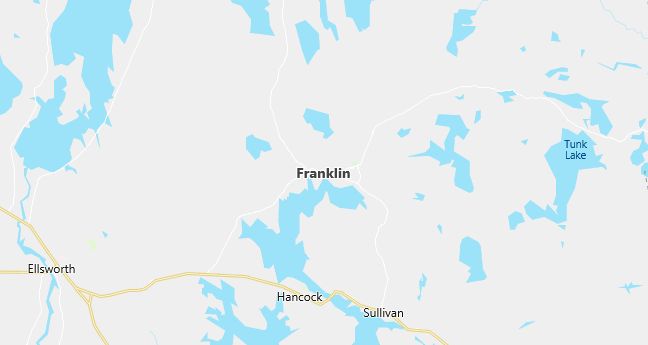 Map of Franklin, ME