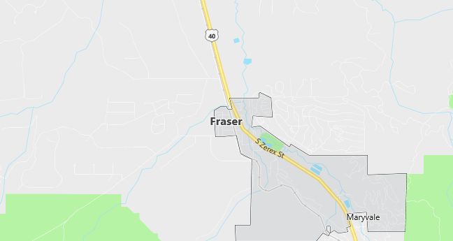 Map of Fraser, CO