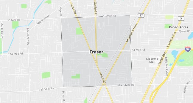 Map of Fraser, MI