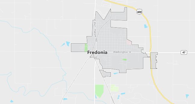 Map of Fredonia, KS