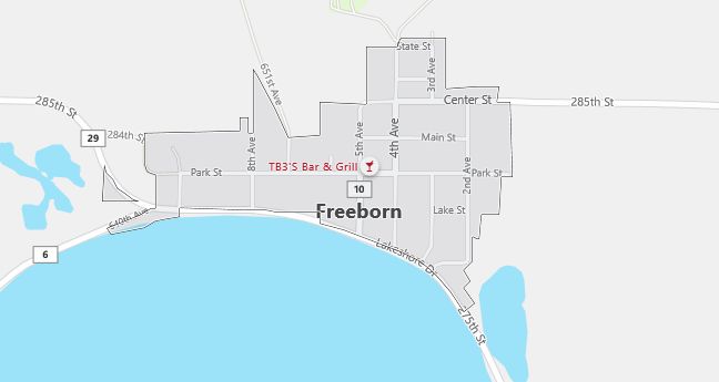 Map of Freeborn, MN