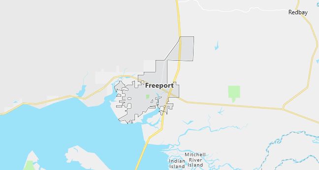 Map of Freeport, FL