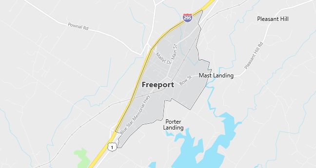 Map of Freeport, ME