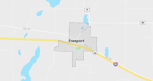 Map of Freeport, MN