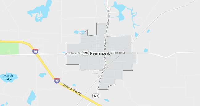 Map of Fremont, IN