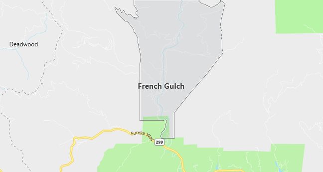 Map of French Gulch, CA