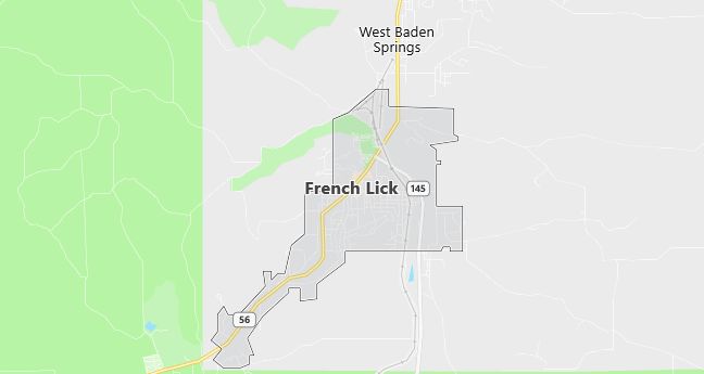 Map of French Lick, IN